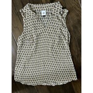 Cabi‎ Sleeveless Bitmap Geometric Print Top